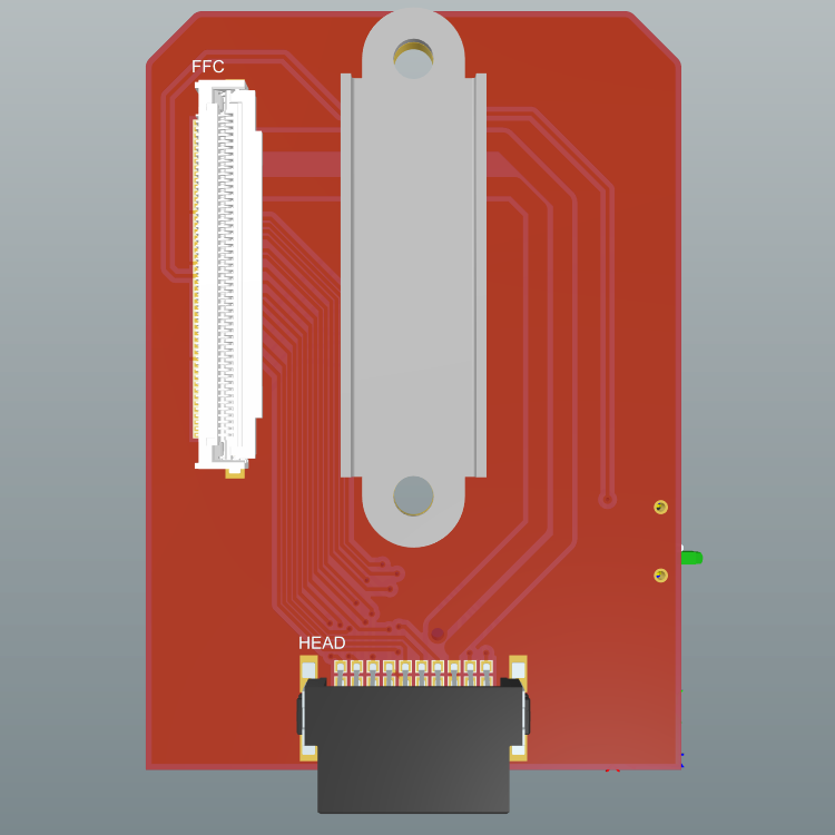 Craftbot Flow Gen PCB FFC EXT r1.0 Left r1.0